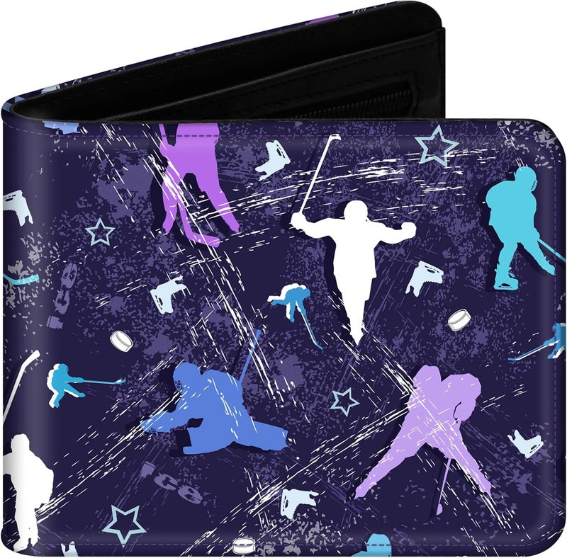 Jonyee Boys Wallet for Kids and Teenager, Funny Leather Bifold Purse with Zipper Coin Pocket and Card Cash Holder for Youth Men, Cool Cartoon Game Wallet for Kids Gifts -Shoot Men - Image 1